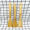 Pala de Bambú Ligeramente Impecable Empaquetada Pala de Cocina Doméstica Olla Coreana Antiadherente Espátula de Madera Pala de Bambú Extensa Antiadherente para Cocinar