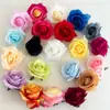 Rosa Redonda Multicor Tecido de Seda Cabeça de Rosa Decoração de Salão de Banquetes de Hotel Flores Artificiais Materiais de Flores Simuladas Decoração de Salão de Banquetes de Hotel