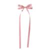 Grampo de Cabelo Fita Longa com Laço de Camada Dupla para Amarrar e Tecer Cabelo Feminino Presilha Bico de Pato Grampo Lateral Feminino Acessório de Cabeça