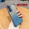 Adecuado para Samsung A27 A06 A37 A17 Funda para Teléfono con Brillo en las Cuatro Esquinas Galvanizada A57 A35 A24 A26 Set
