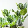 Planta de Simulación Tortuga Bambú Planta Verde Árbol Falso Decoración Planta en Maceta Grande Sala de Estar Interior Paisaje de Suelo Adorno de Paisajismo Árbol