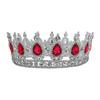 Corona Redonda Barroca Retro de Estilo Europeo Color Clásico Show Corona de Reina Boda Novia Vestido de Novia Joyería para la Cabeza