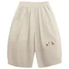 Pantalones de Verano para Niños Changguo Nuevo Estilo Pantalones Capri de Algodón Puro Bordados Casuales para Niños Pequeños