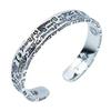 Pulsera de plata tailandesa retro con grafitis diseño de nicho ins femenino lujo ligero estilo frío europeo y americano japonés y coreano