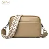 Bolso Cuadrado Pequeño Casual de Moda 2026 para Mujer Denk de Cuero Genuino Transfronterizo Bolso Cruzado de Hombro de Piel de Vaca de Primera Capa Bolsos