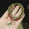 Sândalo verde DIY pulseira verde para mãe homens e mulheres jogo cultural artesanato contas masculinas e femininas pulseira rosário acessórios para mãe pingente