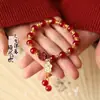 Pulsera de Floración Más Vendida con Variedad de Flores, Nuevo Estilo Chino Dulce y Femenino Orquídea Campanilla, Regalo de Alta Gama para Mejor Amiga o Novia