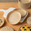 Bandeja de Papel para Pizza Desayuno Pan Base para Pastel Pad para Freidora de Aire Papel de Horneado Empaque Papel a Prueba de Grasa Grado Alimenticio Especial