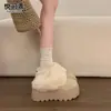 Botas de Nieve de Cuero Genuino con Suelas Gruesas y Piel para Mujer 2026 Invierno Nuevo Estilo para Personas Bajas Aumento de Altura Más Terciopelo Zapatos de Algodón Birkenstock