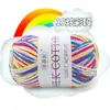 Hilo de tres cabos multicolor degradado, algodón leche, tejido a mano, grosor medio, hilo para bebé estampado, hilo para suéter de bebé e infantil, hilo de calidad de exportación