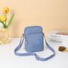 Bolso para teléfono móvil de versión vertical de comercio exterior de fábrica para mujer, bolso bandolera de hombro con cremallera simple coreana, bolso de nailon para teléfono móvil de versión vertical, venta al por mayor