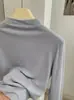 KEKEZOON Alta Elasticidad Proteína Cachemir Color Sólido Cuello Semi Alto Hombro Normal Manga Larga Capa Interior Camisa Base Camiseta Top 9161