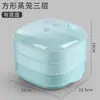 Utensilios especiales para hornos de microondas, vaporera para calentar panecillos y dumplings con tapa, caja de vapor para uso doméstico, caja de arroz con tapa, vaporera engrosada