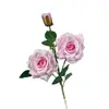 2 Flores 1 Capullo Perfume Rosa Flor Artificial Flor Falsa Decoración de Boda Flor de Seda Artificial Decoración de Escena de Boda Arreglo de Piso