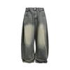 North Boundary Roupa Masculina Estilo Americano Marca Tendência Outono 2025 Novo Jeans Vintage Desgastado Masculino Harem Largo Calças Largas