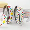 Fita Arco-Íris de Bolinhas para Embalagem de Bolo de Aniversário Fita para Embalagem de Caixa de Presente Desenho Animado Fita Decorativa para o Dia das Crianças
