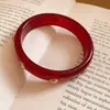 Pulseira Redonda Europeia e Americana Transfronteiriça de Acrílico Cravejada com Diamantes Pulseira de Personalidade Nicho Joia Exagerada de Luxo Leve Atacado