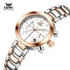 Reloj Marca Opk Modelo Nuevo Multifuncional Moda Cuarzo Calendario Simple Correa de Acero Luminoso Resistente al Agua Reloj para Mujer