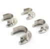 Acessórios de Ferragens para Guarda-Roupa Base de Tubo Abertura 304 Aço Inoxidável Base Flangeada Tubo Redondo Suporte para Cabide de Roupa Flange para Cabide de Roupa Venda por Atacado