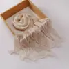 Nuevo Bufanda Larga Transpirable Fresca Natural Arrugada de Mayor Venta Bufanda de Seda Brillante Pañuelo para la Cabeza Bufanda de Gasa Arrugada