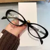 Óculos Retrô Olho de Gato Armação Grande Armação Preta Lentes Lisas Estilo Europeu Para Rosto Quadrado/Redondo Emagrecimento Pode Ser Colocado com Grau Miopia Lente Plano Mulheres