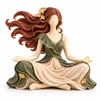 Artesanato de resina criativo transfronteiriço estátua de figura de menina de ioga ornamento de decoração de mesa para sala de estar em casa