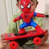 Patinete Acrobático Spider Warrior Sonido y Luz Hombre Cuerpo Acrobático Luz Juguete Eléctrico para Niños Rotación de 360 Grados