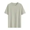 Camiseta de algodón puro gruesa para estudiante de manga corta, color liso, holgada, casual, escolar, básica para hombre, de media manga, camiseta de manga corta de verano, para niños