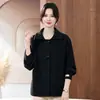 2026 Ropa para Madre Elegante Nueva Moda Casual Estilo Pequeño Chanel Edad Madura Rejuvenecedor Holgada Talla Extra Adelgazante Chaqueta Versátil