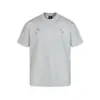 26503 Marca de Nicho de Moda Unisex 320g Peso Pesado Color Sólido Turquesa Cuello Redondo Ajustado Manga Corta Camiseta para Hombre