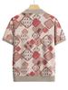 Nueva camiseta de manga corta de verano para mamá, camisa de punto de gasa para personas de mediana edad y mayores, top de solapa suelta de verano para abuela