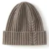 Gorro de punto trenzado de cachemira, suave y cómodo, hipoalergénico, cálido, versátil, cubreorejas, adecuado para ciclismo al aire libre y clima frío