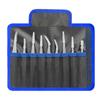 Conjunto de 9 Pinças de Aço Inoxidável Prata Antiestático Ferramenta para Reparo de Celular Nail Art Ninho de Pássaro Removedor de Pelos ESD Precisão