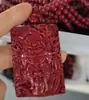 Coleção de Pingentes Naturais de Cinábrio e Areia Roxo-Dourada, Colares de Casal do Ano Zodiacal, Atacado e Dropshipping de Joias e Presentes de Feira Livre