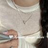 Joyería coreana de nicho estilo ins plata de ley S925 ovalada hueca hebilla OT collar minimalista estilo frío sensación de alta gama