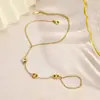 Pulsera de Acero Inoxidable Transfronteriza con Cierre de Nariz de Cerdo, Estilo Minimalista, Diseño Personalizado, Chapado en Oro de 18K, Cadena para Muñeca Impermeable