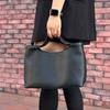 2025 Nuevo Bolso de Mano de Cuero Genuino Estilo Fila Retro Europeo y Americano Piel de Vaca Suave Bolso de Viaje Bolso de Hombro de Moda Inclinado