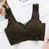 Roupa Íntima Esportiva Respirável de Quatro Gerações para Menina, Decote em V Profundo, Push Up, Peça Superior de Qualidade, Sem Costura, Sensação de Pele Nua, Camiseta de Seda Gelada, Sutiã Confortável para Yoga