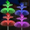 Luminária Decorativa de Natal para Jardim com Inserção no Solo, Lâmpada Paisagística, Lâmpada para Gramado de Quintal, Luminária Mellower de Fibra Ótica com Mudança de Cor Colorida