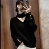 Suéter Hueco de Nuevo Estilo Otoño e Invierno 2025 Estilo Ligeramente Maduro para Mujer con un Diseño Único