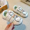 Tênis de Velcro com Bolinhas 2026 Novo Primavera Infantil Solado Macio Leve Casual Feio Bonito Rosto Sorridente Moda Tênis Único