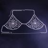 Explosão transfronteiriça simples grade de moda biquíni peito cadeia brilhante sexy strass cadeia do corpo