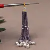 Brocado de la Dinastía Song Borla Cuentas de Arroz Accesorios Colgante de Perla DIY Colgante para Bolso Llavero Borla de Cuentas Decoración