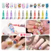 Producto Caliente Transfronterizo Set de 12 Plumas Graffiti para Uñas Impermeables 0.7mm Secado Rápido Marcador de Línea Fina Pintada para Uñas