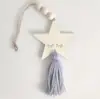 INS Estilo Nórdico Coelho Estrela de Cinco Pontas Raposa Contas de Madeira Pingente de Franja Cordão de Contas Ornamentos de Parede Acessórios para Pingente de Cama Infantil