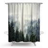 2018 Nuevo Personalizado transfronterizo acuarela Bosque Lago estampado poliéster estampado impermeable a prueba de moho cortina de ducha baño fabricantes