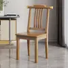 Silla de Comedor Sólida de Madera Estilo Chino para Uso en el Hogar, Silla Simple Moderna con Respaldo para Comedor, Restaurante, Taburete de Hotel, Silla para Mesa de Comedor