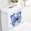 Shangyi SPZ-WC24124 Flor Mariposa Decoración de Baño Pegatina de Pared Autoadhesiva Baño Transfronterizo Recolección Directa Pegatina para Inodoro