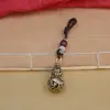 Acessório de chaveiro pingente com caractere "Fu" em liga metálica, chaveiro em liga metálica oca galvanizada, decoração de cata-vento étnico