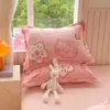 Fronhas de Veludo Leite Espessas de Inverno 48X74 Fronhas de Veludo Coral Desenho Animado Par para Uso Doméstico Capas de Travesseiro de Veludo Floco de Neve